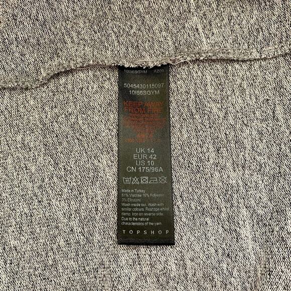 NWOT Topshop Long Sleeve Knit Midi Dress in Heather Gray - Picture 13 of 14